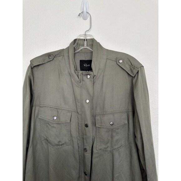 Rails Collins Sage Lightweight Jacket Anorak Full Zip Military Women’s Medium - Picture 3 of 12